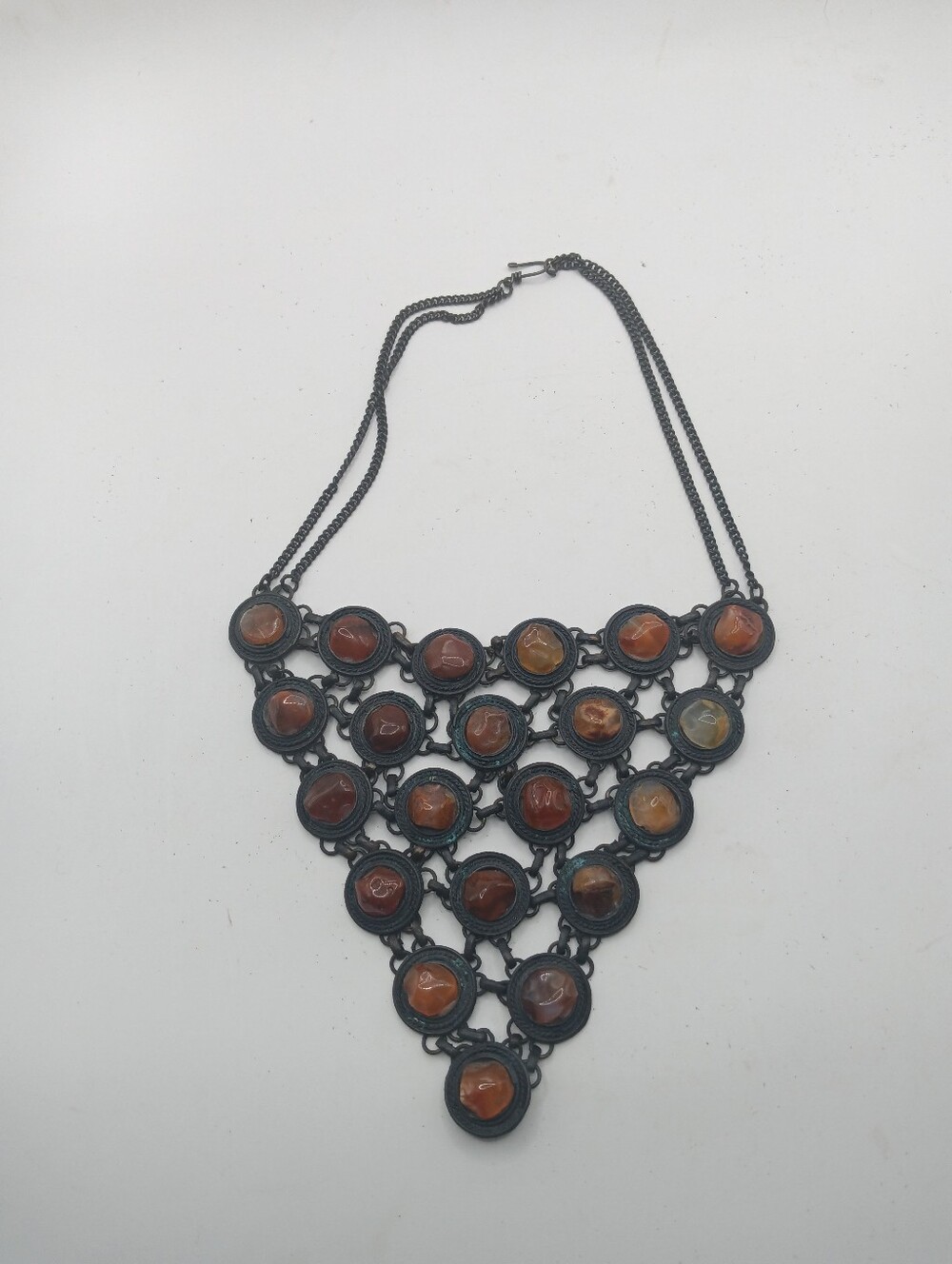 Vintage Stone Bib Necklace